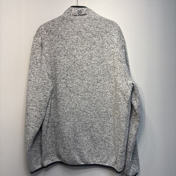Free Country Sweater Fleece Full Zip Jacket Gray Black Heather XL - Picture 2 of 11